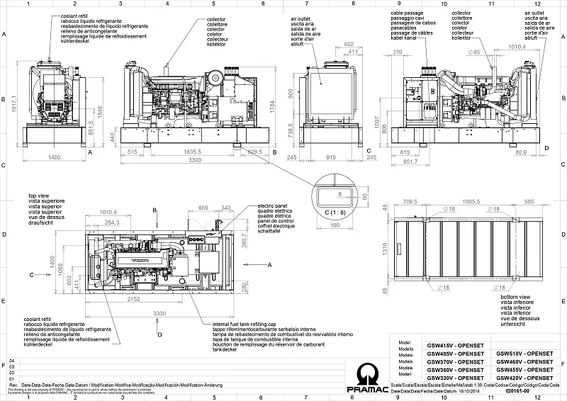 Дизельный генератор Pramac GSW 415 V